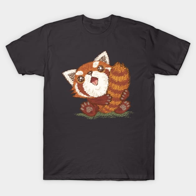 Red panda which holds a tail T-Shirt by sanogawa